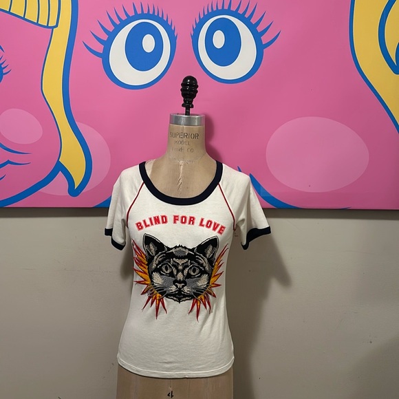 Gucci Cat blind For Love Shirt - Picture 1 of 14